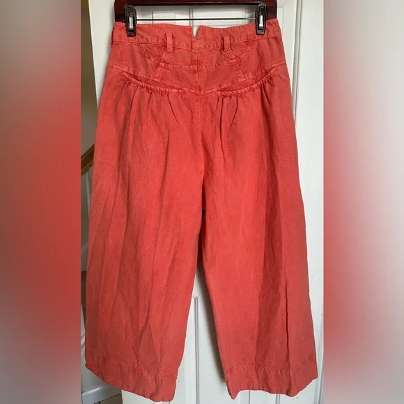 NWT Free People Sweet Talk Red Mango Chino Pants- Size 8 - Picture 5 of 11